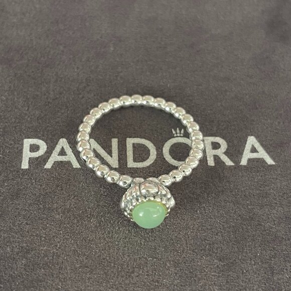 Pandora May Rainforest Green Birthstone Ring - Picture 1 of 5